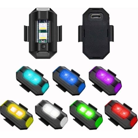 Lumière stroboscopique LED universelle pour moto, 1 pièce, voyant d'avertissement Anti-collision, Flash, clignotant pour Drone, (1/5)