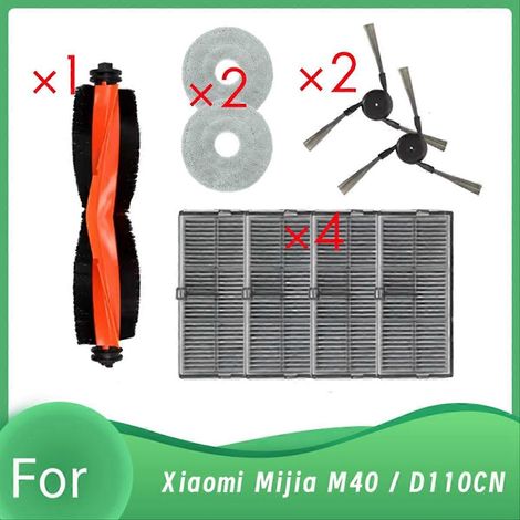 Lot de 9 pour M40/D110CN vidage automatique aspirateur robot rouleau brosse latérale filtre HEPA patin de lavage (1/5)