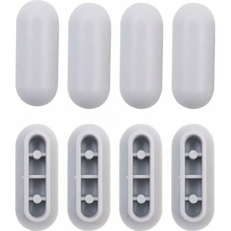 8 Pièces Tampon Universel pour Siège de Toilette Universel Chocs Kit de Tampon Abattant WC Plastique Toilette Pare-chocs Remplacement