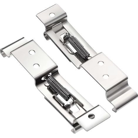 Supports de plaque d'immatriculation pour remorque, 2 fixations à ressort en acier inoxydable, pour plaques d'immatriculation de voiture, profondeur 10,8 cm (4,25 pouces). (1/5)