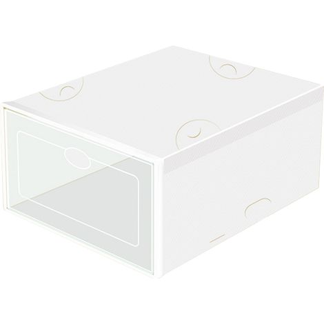 Boîte à chaussures en plastique épais, transparente, anti-oxydation, avec étagère à chaussures rabattable. (1/5)