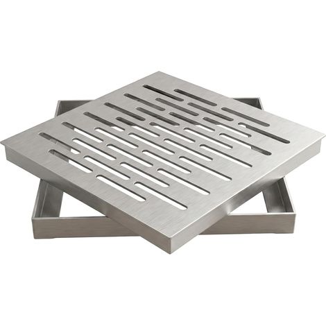 Grille de drainage en acier inoxydable 150 x 150 x 20 mm, résistante à la rouille, surface antidérapante, polyvalente, pour l'extérieur, le complexe, le salon, l'école (1/5)