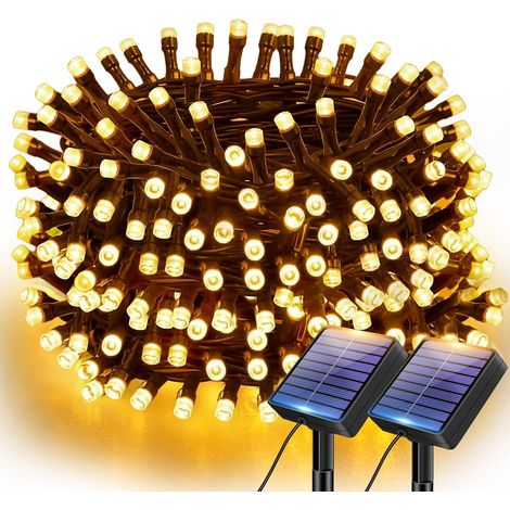 Lot de 2 Guirlande Solaire Exterieur Jardin, 6M Guirlande Lumineuse (1/5)
