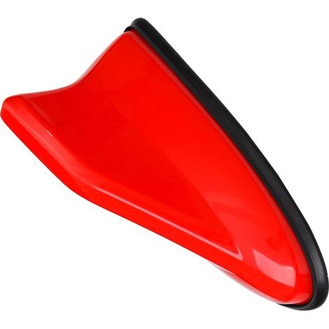 Antenne aileron de requin pour toit de voiture, revêtement piano, accessoires extérieurs pour voiture rouge (1/5)