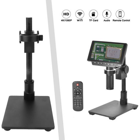 Support de microscope industriel portable en alliage d'aluminium, bras orientable et cadre de table mini (1/5)