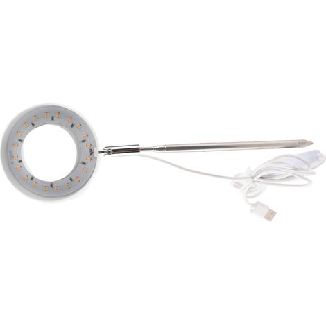 Lampe LED cercle mini pour culture plante interieur, luminosite reglable, minuterie 2/4/8h (1/4)
