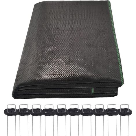 Toiles de Paillage, 2m10mBache Mauvaise Herbe, Toile Anti Mauvaises Herbes, Durable Perméable Résistant à la Déchirure, Géotextile Anti Mauvaises Herbes pour Allée, Jardin und Agricole (1/4)
