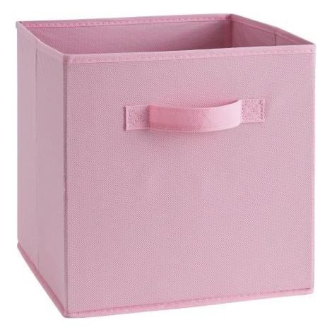 TuseRxln Boîte de rangement/tiroir pour meuble en tissu - 27 x 27 x 28 cm - Vieux rose
