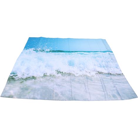 Wasserdichter Duschvorhang 150 x 180 cm mit Haken, Badezimmerausstattung für Zuhause, spritzwassergeschütztes Badetuch (1/5)