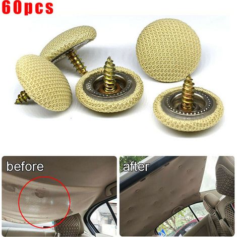 Lot de 60 rivets de fixation pour réparation de toit auto, clips de maintien pour ciel de toit affaissé, goujons à encliqueter, fixations universelles (1/5)