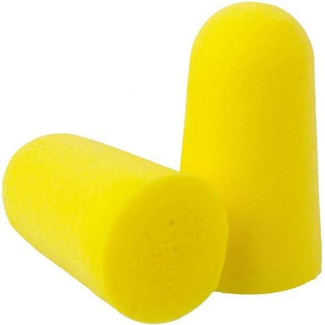 FOREHILL Bouchons d'Oreilles en Mousse (20 paires), Bouchons d'Oreille Anti-Bruit pour Dormir, étudier, Travailler, Voyager, Projets, Construction (1/4)