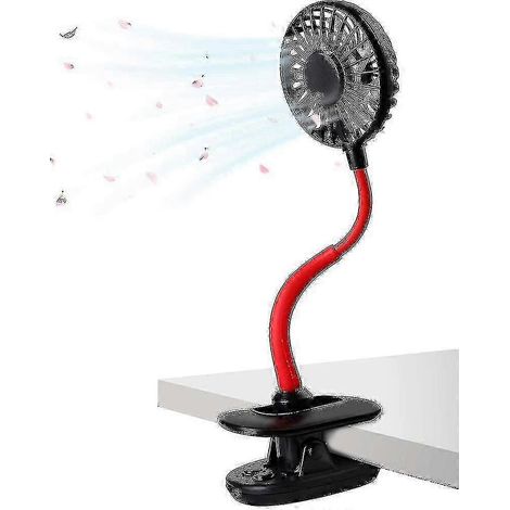 Ventilateur USB à pince, mini ventilateur flexible, ventilateur de bureau personnel (1/5)