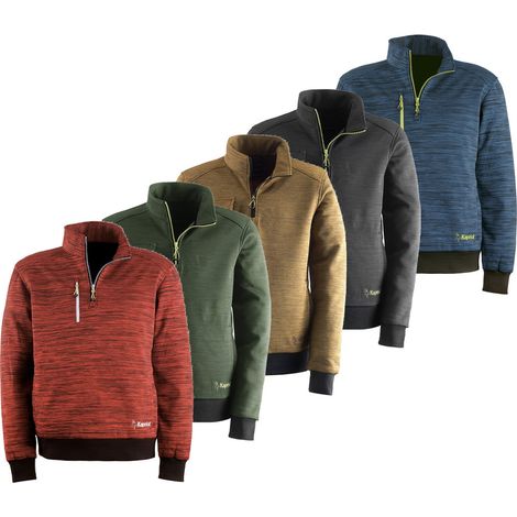 Felpa da lavoro Kapriol Slick Half zip - L - Verde (1/5)