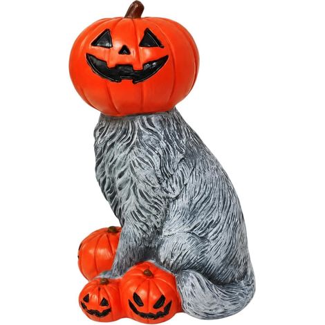 Décorations Halloween Chat en résine décoratif Vintage  Sculpture bureau amusante Pour la Maison, Maison Hantée, Cheminée, Bureau, Étagère, Entrée, (1/5)