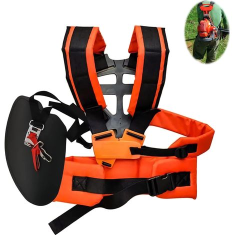 Arnés de doble hombro para cortacésped, correa universal para el hombro, accesorio universal para desbrozadora y cortacésped. (1/5)