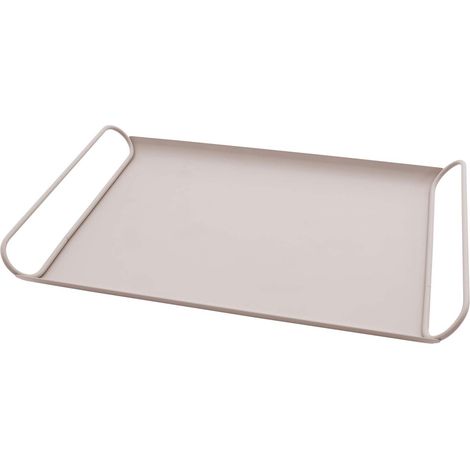 1 Plateau Métal 37,5x25,5cm Finition Rose Poudré Mat Pour Salon Cuisine Décoration (1/4)