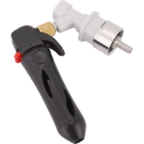 Kit de pressurisation manuel pour fût avec bouchon de carbonatation pour le brassage de bière et de boissons gazeuses (noir) (1/5)