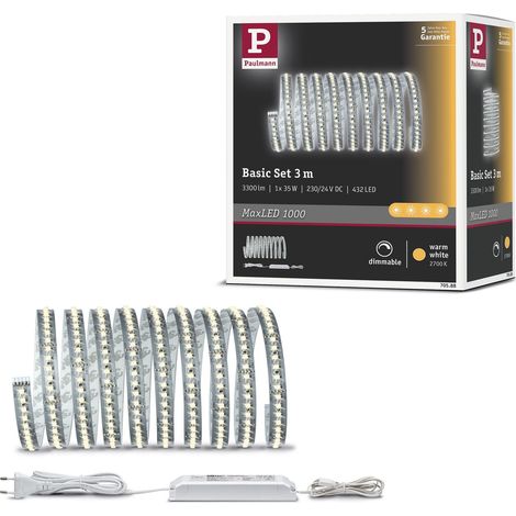 Paulmann 70588 Set base Function MaxLED 1000 3m luce calda 40W 230/24V 75VA argento (1/5)