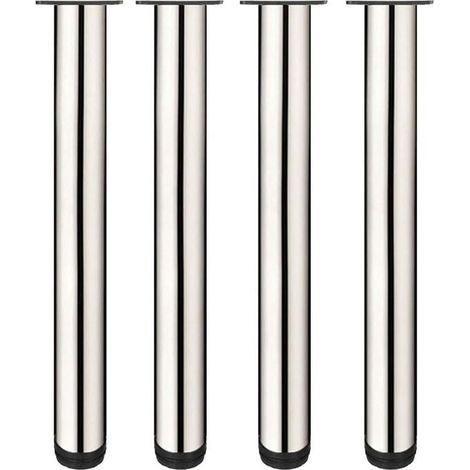 4x Pieds de Meuble Reglable Pieds de Table en Acier Inoxydable avec Vis 50cm (1/5)