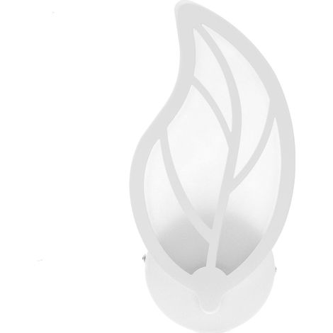Applique murale LED, applique murale moderne et minimaliste, idéale pour un bureau, un couloir ou une cour. Lampe de chevet familiale en acrylique en forme de feuille, 12 W - lumière blanc chaud. (1/5)