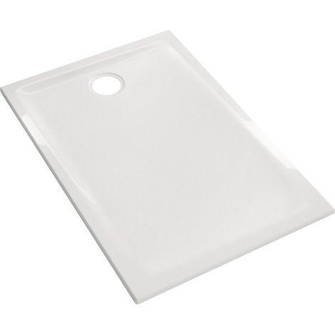 Geberit – Receveur de douche à encastrer ultra-plat 100x90cm – Céramique émaillée 4 côtés – Traitement antigliss PN18 – Pour bonde siphoïde 90mm (1/5)
