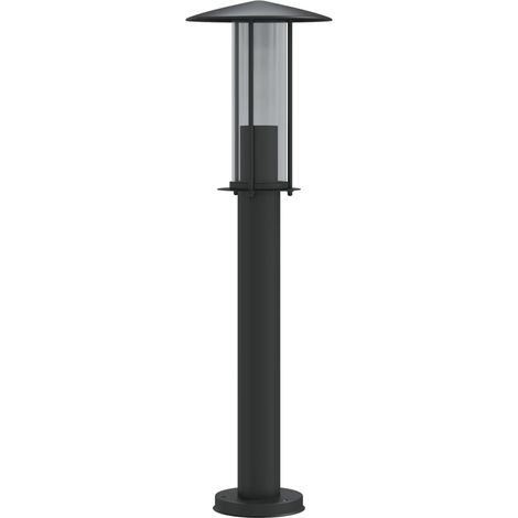 Lampada da terra per esterno 60 cm acciaio inox nero 020042510