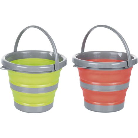 SECCHIO PIEGHEVOLE 5LT 25X20,5CM, 2 COLORI ASSORTITI (1/5)