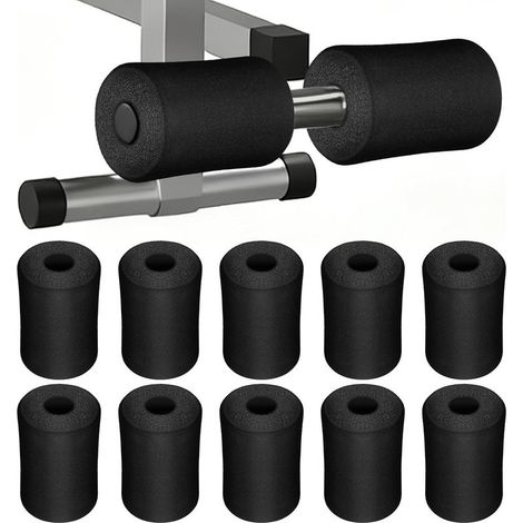 Pack of 10 foam cushion rolls, replacement parts for weight benches, leg extensions, ab trainers, and home workout equipment (1/5)