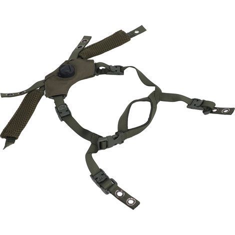 Sangle de mentonnière réglable à molette pour casque militaire MICH, système de suspension rapide, couleur vert olive (1/5)