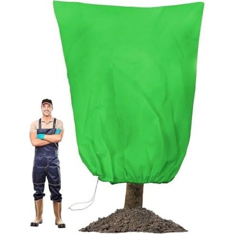 Grande protection hivernale pour plantes d'extérieur (200 x 240 cm) – Protection de haute qualité, épaisse et respirante, avec fermeture éclair et cordon de serrage, idéale pour les oliviers, les palm (1/5)