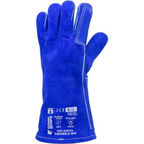 Gants soudeur t9/l croute de cuir avec couture fil kevlar® t9 (1/4)