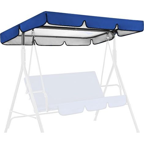 Applicable Toit de Rechange pour Balancelle de Jardin 3 Places, Toit Pare-Soleil, Universel Toile de Rechange pour Balancelle Jardin Exterieur, Housse de Rechange, Toit de Balançoire (Bleu Roi) (1/5)