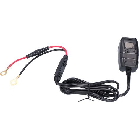 QC3.0 Motorrad-Ladegerät, wasserdichter Dual-USB-Netzadapter mit Voltmeter-Schalter (1/5)