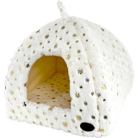 Nobby Xmas Höhle Snowflake 40 x 40 cm creme-weiß Bett