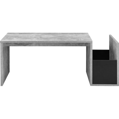 Mesa de centro para salón con compartimento de almacenamiento 90 cm gris negro 030006168 (1/4)