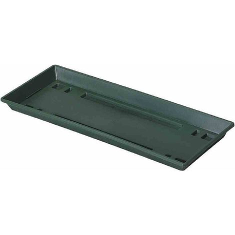 Untersetzer 80cm grün für Blumenkasten Pflanzkasten Balkonkasten Topfuntersetzer