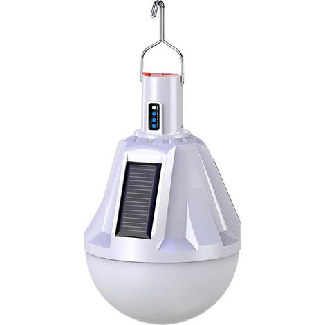 Lampe solaire LED rechargeable par USB – Étanche avec télécommande – 1000 lumens – Crochet en métal pour extérieur (1/5)