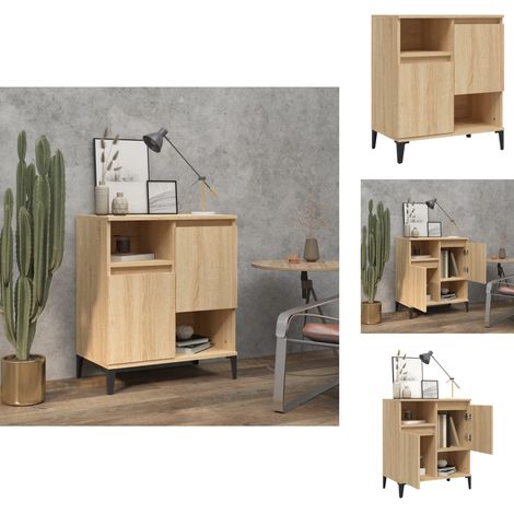 Sideboards - Living Sideboard Sonoma-Eiche 60x35x70 cm Holzwerkstoff (1/5)