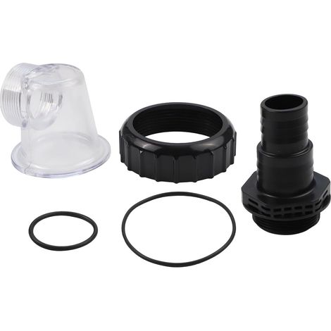Couvercle de pré-filtre transparent pour pompe de piscine SPS50 SPS75 SPS100 avec joints toriques, buse de fixation, insert de couvercle de rechange (1/5)