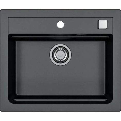 Unterbau-Spüle - Granit - Schwarz - 1 Becken - 59 x 50 cm - ATROX - STRADOUR