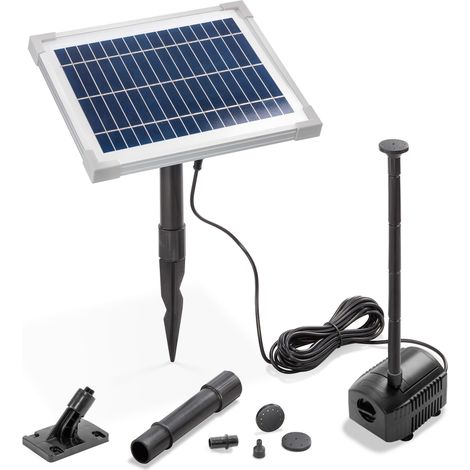 Teichpumpe Komplettset 420l/h, 6Wp, Solarpumpe mit Trockenlaufschutz 101908 (1/5)