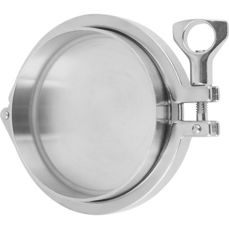 jeu de raccords de tuyauterie sanitaire en acier inoxydable 102 mm 4" avec bouchon à souder, bague de serrage et joint. (1/5)