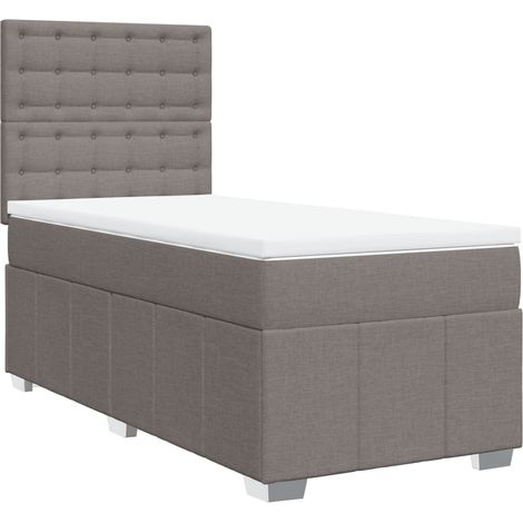 Maison Exclusive - Giroletto a Molle con Materasso Tortora 100x200 cm in Tessuto (1/5)