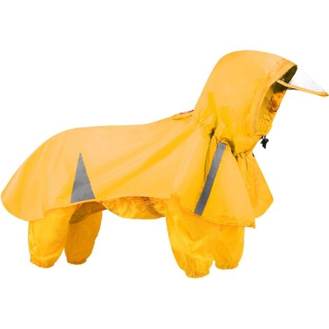 Vêtements de pluie pour chien, veste imperméable pour chien à quatre pattes, vêtements pour animaux de compagnie toutes saisons, imperméables pour les promenades en extérieur avec bande réfléchissante