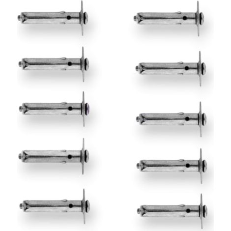 Minitassello Tassello Acciaio Ferro Mini A Vite Mm 6 Cromato 10 Pz