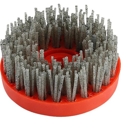 Brosse de nettoyage pour meuleuse d'angle de 10,2 cm, brosse abrasive circulaire, brosse pour pierre et granit M10, 36 (1/5)