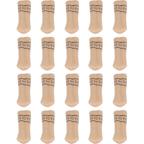 20 pièces housses pour pieds de chaise acrylique silicone double couche élastique protège-sol pour meubles (1/5)