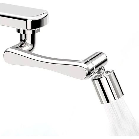 RUBINETTO PROLUNGA LAVABO ROMPIGETTO AREATORE BAGNO ROTANTE BRACCIO GIREVOLE 180 (1/5)