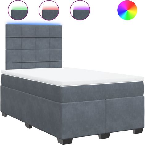 Maison Exclusive - Boxspringbett mit Matratze Dunkelgrau 120x200