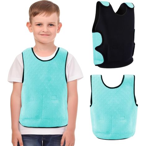 Enfant Weighted Vest, Gilet Ajustable Enfant, Outil D'aide à La Psychomotricité pour Enfants, Vêtement Sensoriel pour Autistes,Enfants de Tdah,Confort par Pression Profonde un Sentiment de Sécurité(L) (1/5)